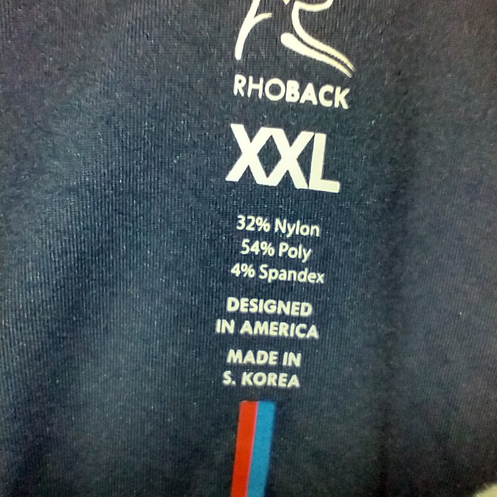 Rhoback Blue Quarter Zip Performance Pullover Men's sz XXL Haskell Logo. - Picture 5 of 8